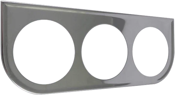 Chrome Under Dash Panel _ 3-Hole MT56